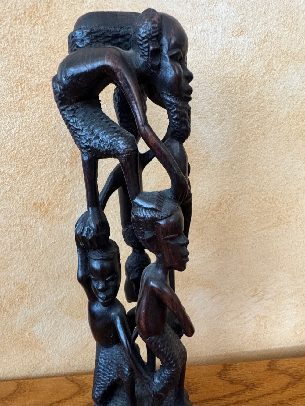 African Ebony Wood Sculpture-Tree of Life-Makonde Tribe - Picture 11 of 15